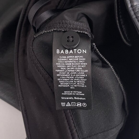 Babaton Command Cropped Pants Trouser‎ Mid-rise Vegan Leather Black Women 4 NWOT - Picture 7 of 13